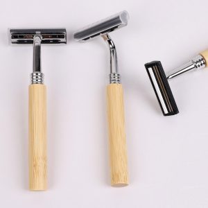Bamboo Wood Handle Electric Razor Kit